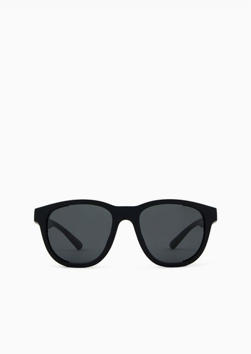 Black Emporio Armani Sustainable Collection Men’s Sunglasses With Interchangeable Temples | EA-SN59500