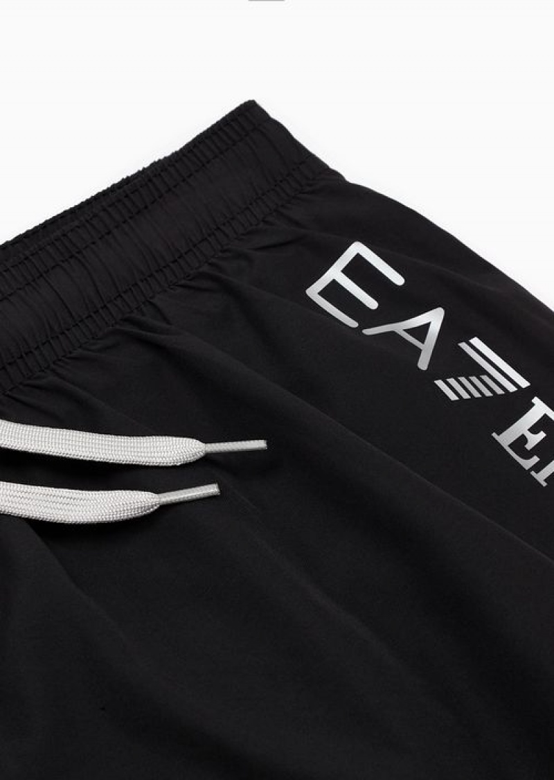 Black Emporio Armani Swim Trunks With Logo | EA7-SN59883