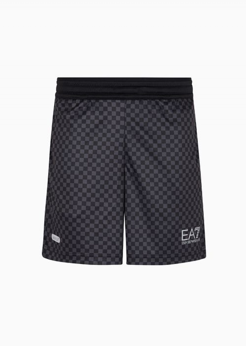 Black Emporio Armani Tennis Pro Shorts In Ventus7 Technical Fabric | EA7-SN59831