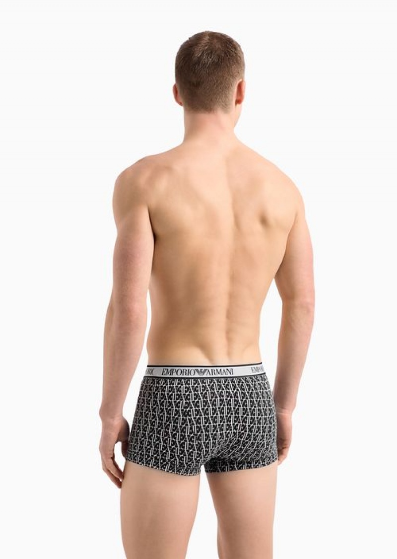 Black Emporio Armani Three-pack Of Boxer Briefs With Core Logo Waistband | EA-SN58805