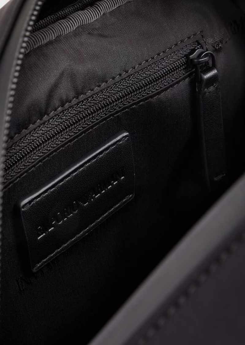 Black Emporio Armani Travel Essentials Waterproof Nylon Washbag | EA-SN59279