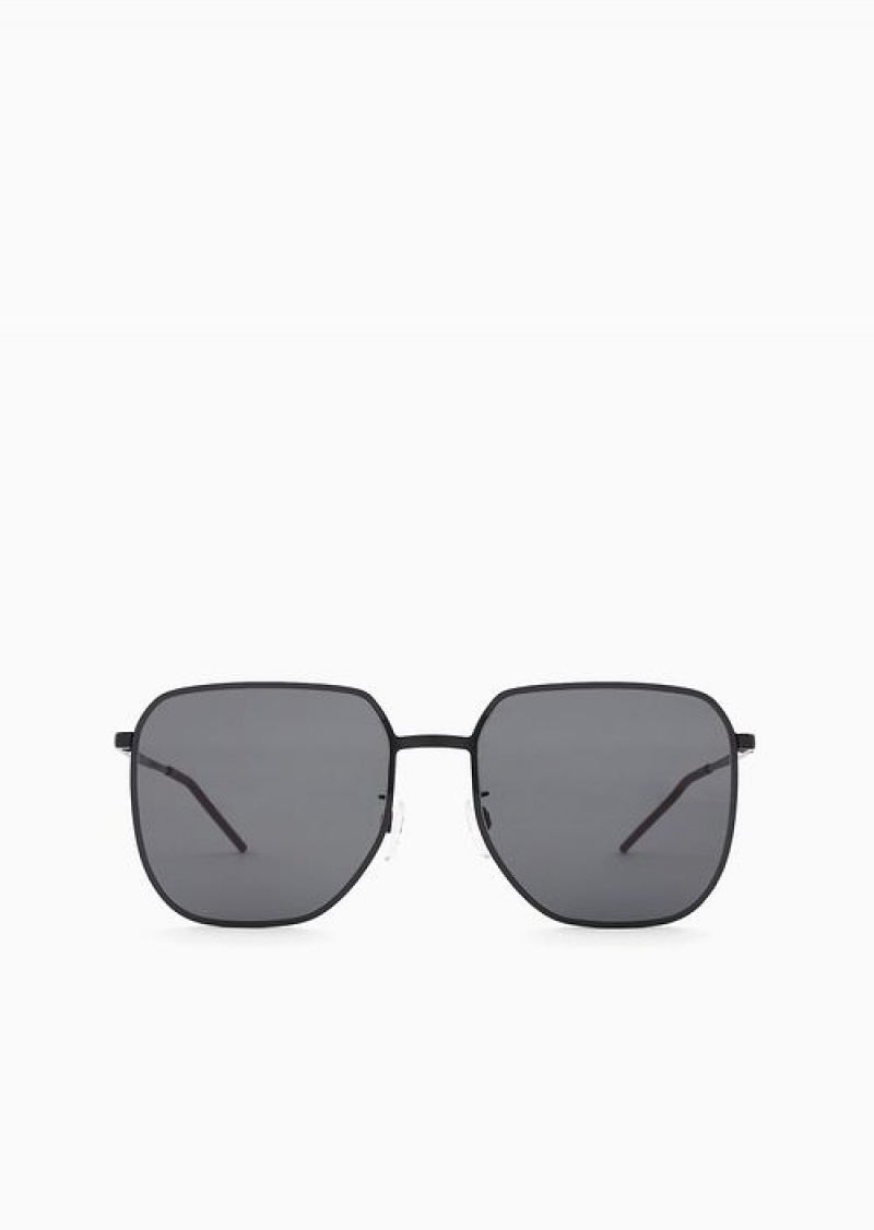 Black Emporio Armani Unisex Square Sunglasses | EA-SN59424