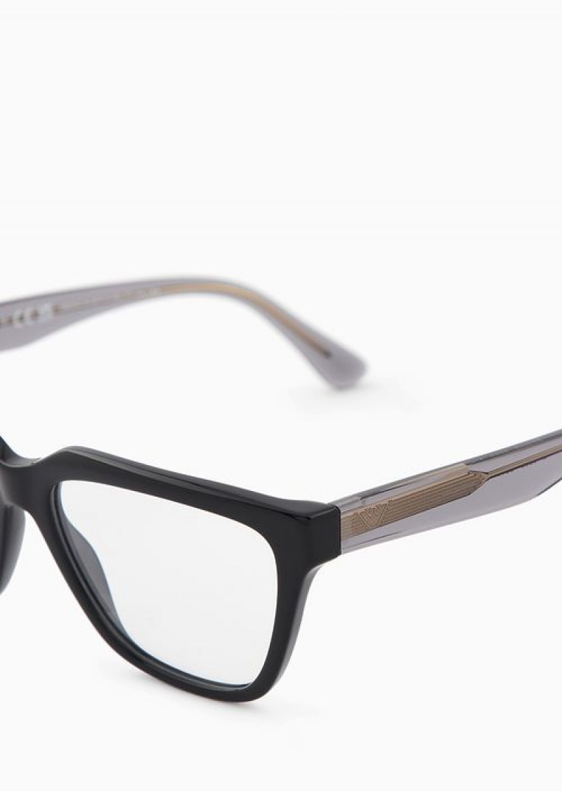 Black Emporio Armani Women’s Cat-eye Glasses | EA-SN57713