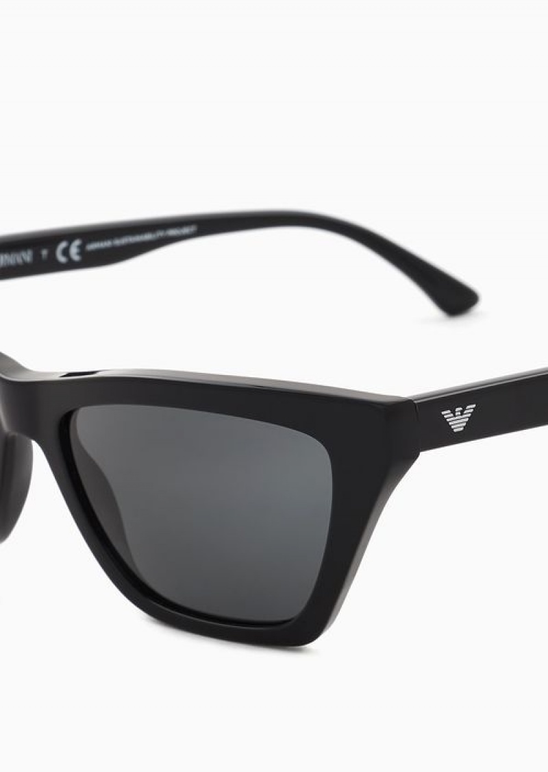 Black Emporio Armani Women’s Cat-eye Sunglasses | EA-SN57767