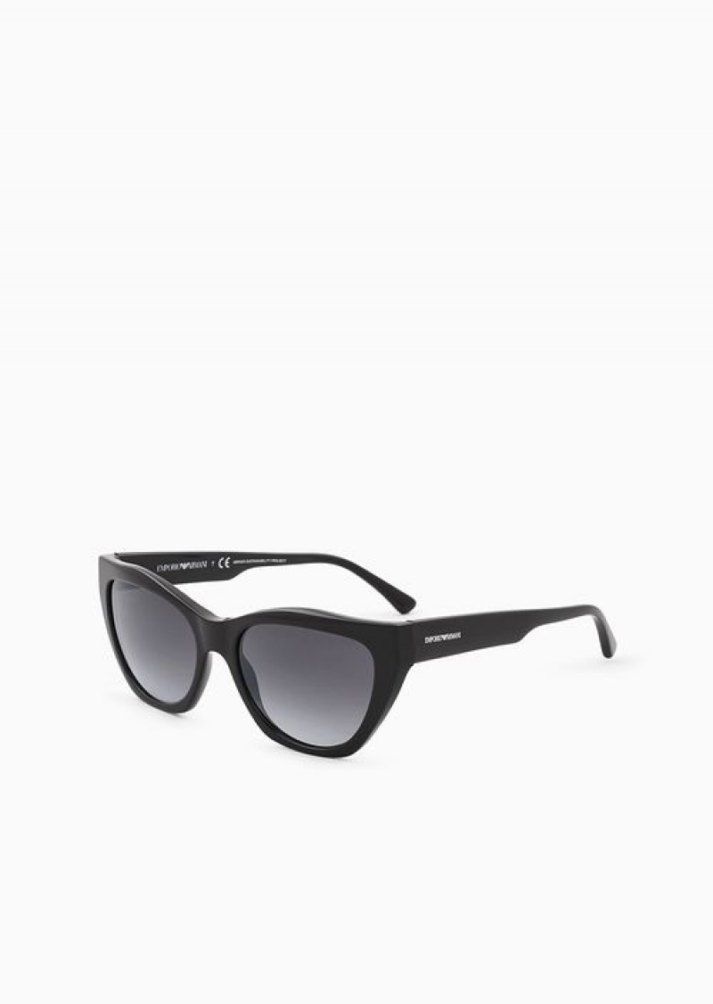 Black Emporio Armani Women’s Cat-eye Sunglasses | EA-SN57771