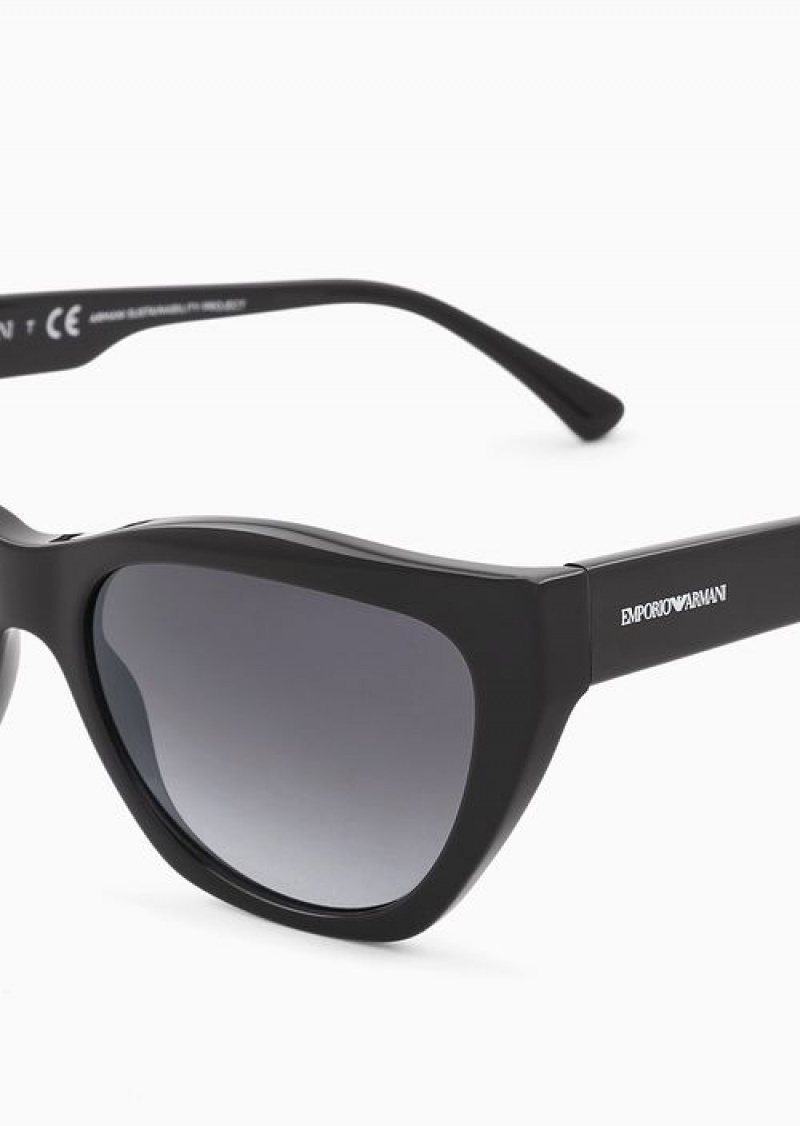 Black Emporio Armani Women’s Cat-eye Sunglasses | EA-SN57771