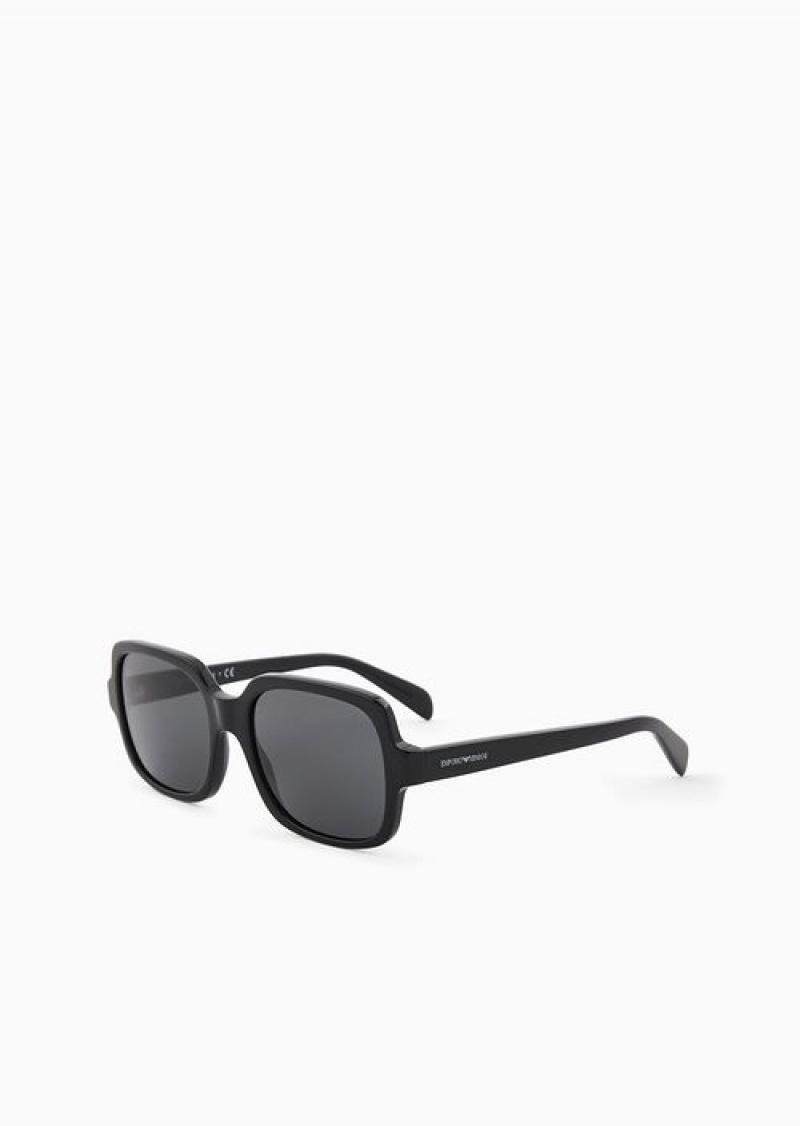 Black Emporio Armani Women’s Square Sunglasses | EA-SN57755