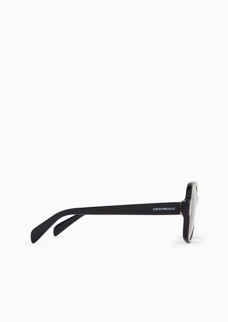 Black Emporio Armani Women’s Square Sunglasses | EA-SN57755