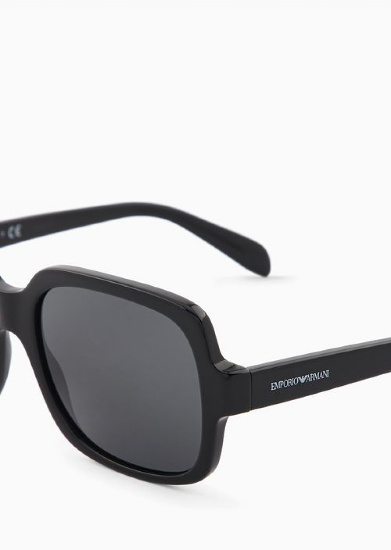 Black Emporio Armani Women’s Square Sunglasses | EA-SN57755