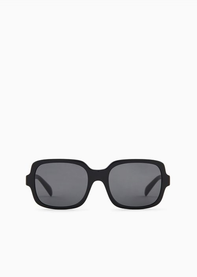 Black Emporio Armani Women’s Square Sunglasses | EA-SN57755