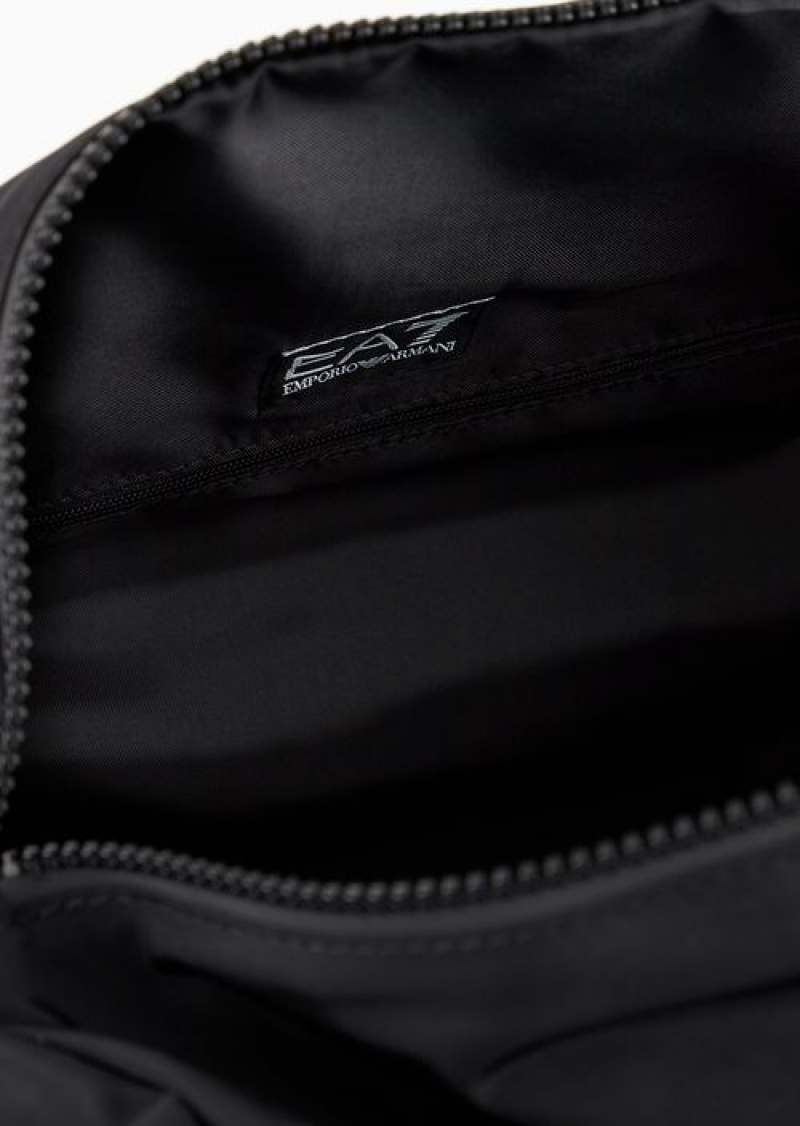 Black Logo Emporio Armani Duffel Bag With Oversized Logo | EA7-SN59686