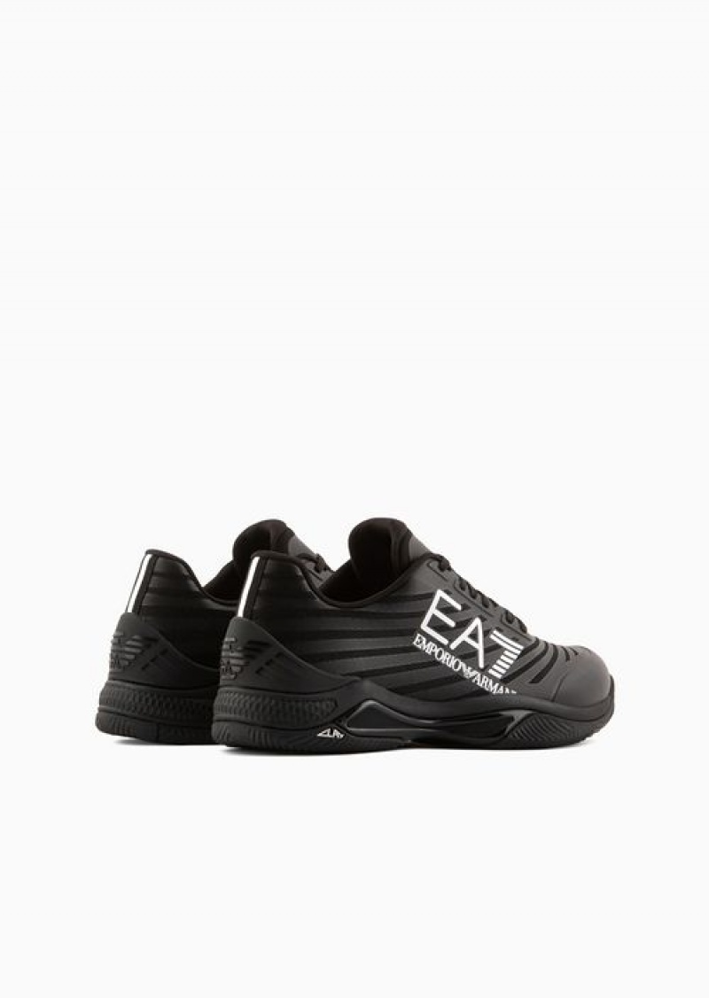 Black Logo Emporio Armani Tennis Tech Clay Sneakers | EA7-SN59754