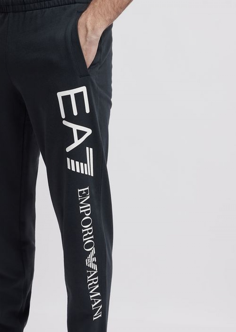 Blue Emporio Armani Logo Series Cotton Joggers | EA7-SN59838