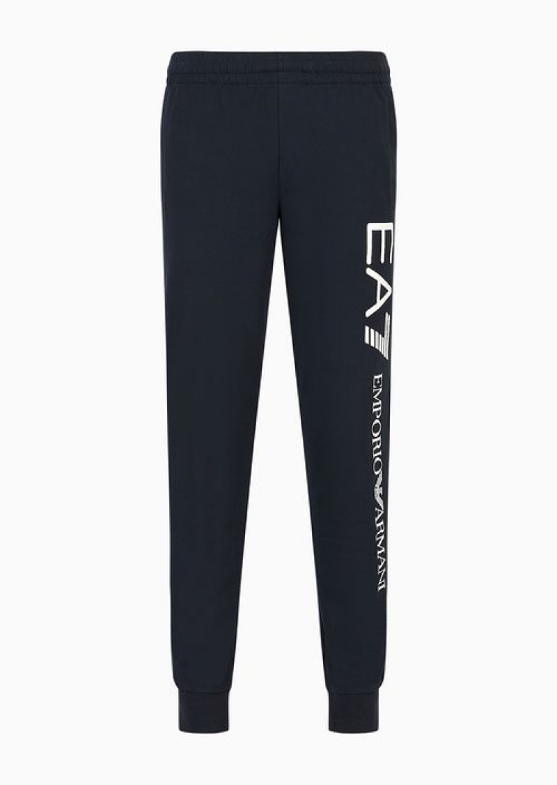 Blue Emporio Armani Logo Series Cotton Joggers | EA7-SN59838