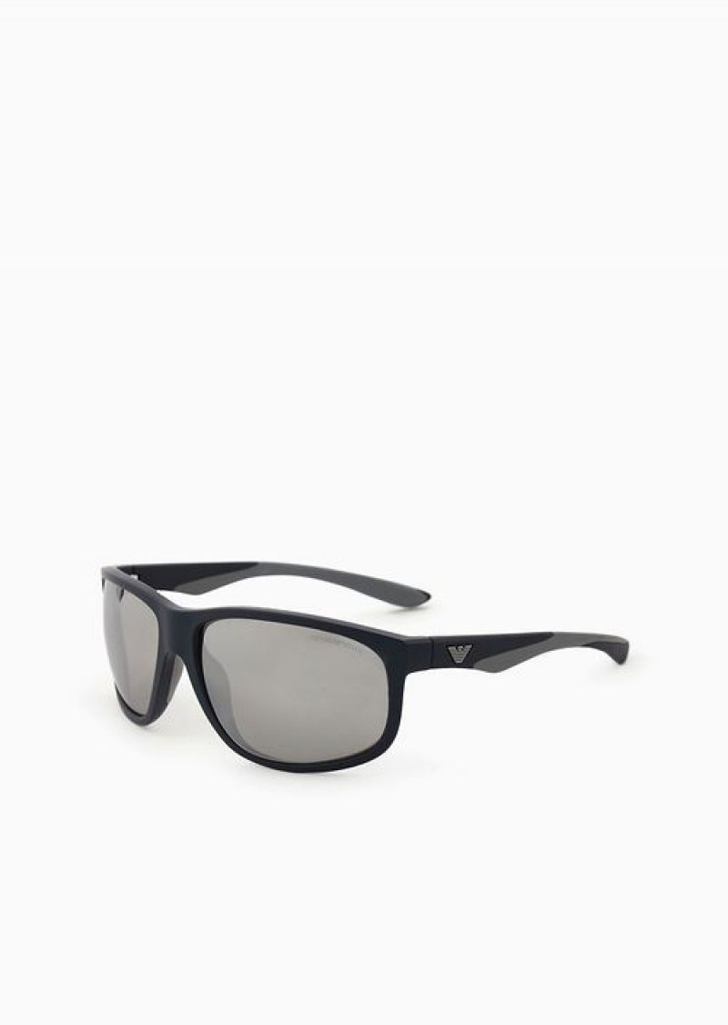 Blue Emporio Armani Men’s Pillow Sunglasses | EA-SN59458