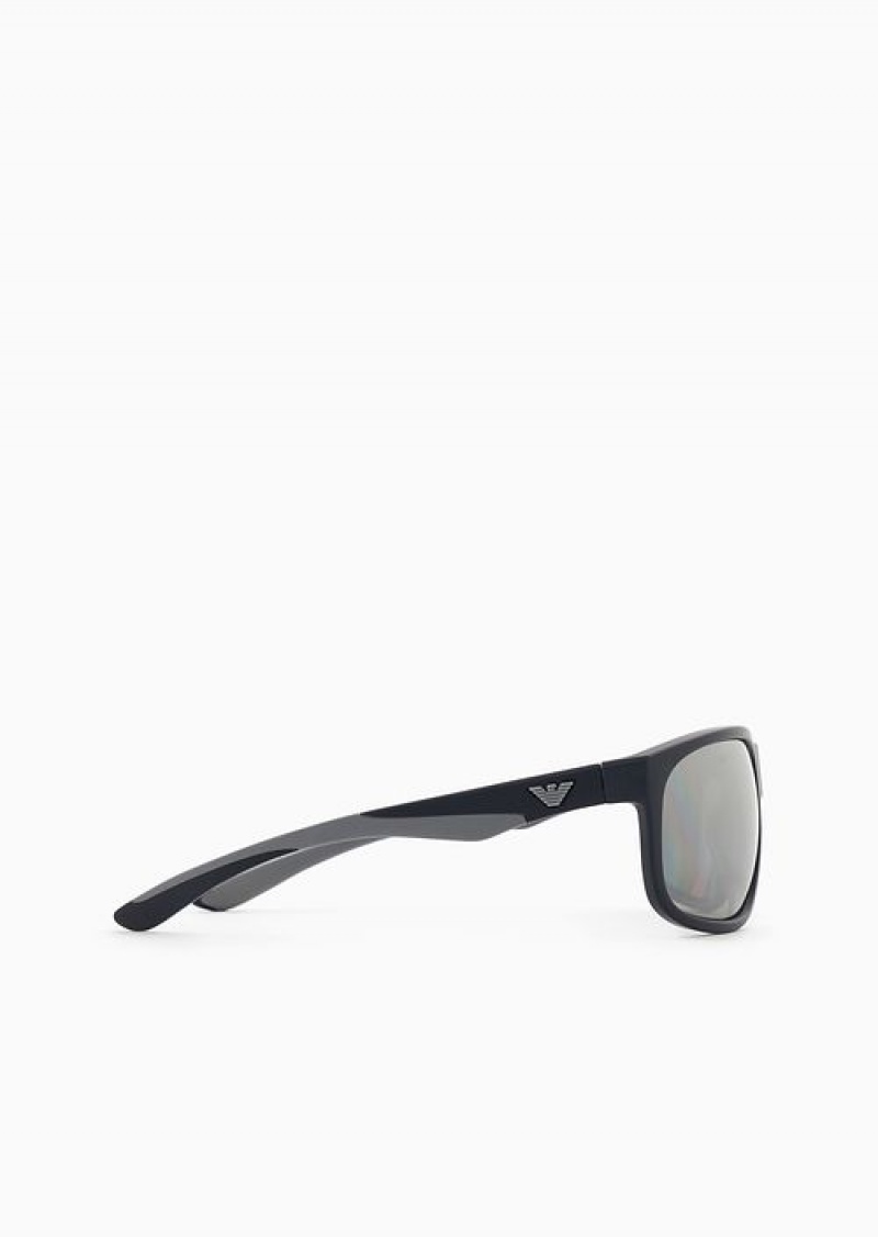 Blue Emporio Armani Men’s Pillow Sunglasses | EA-SN59458