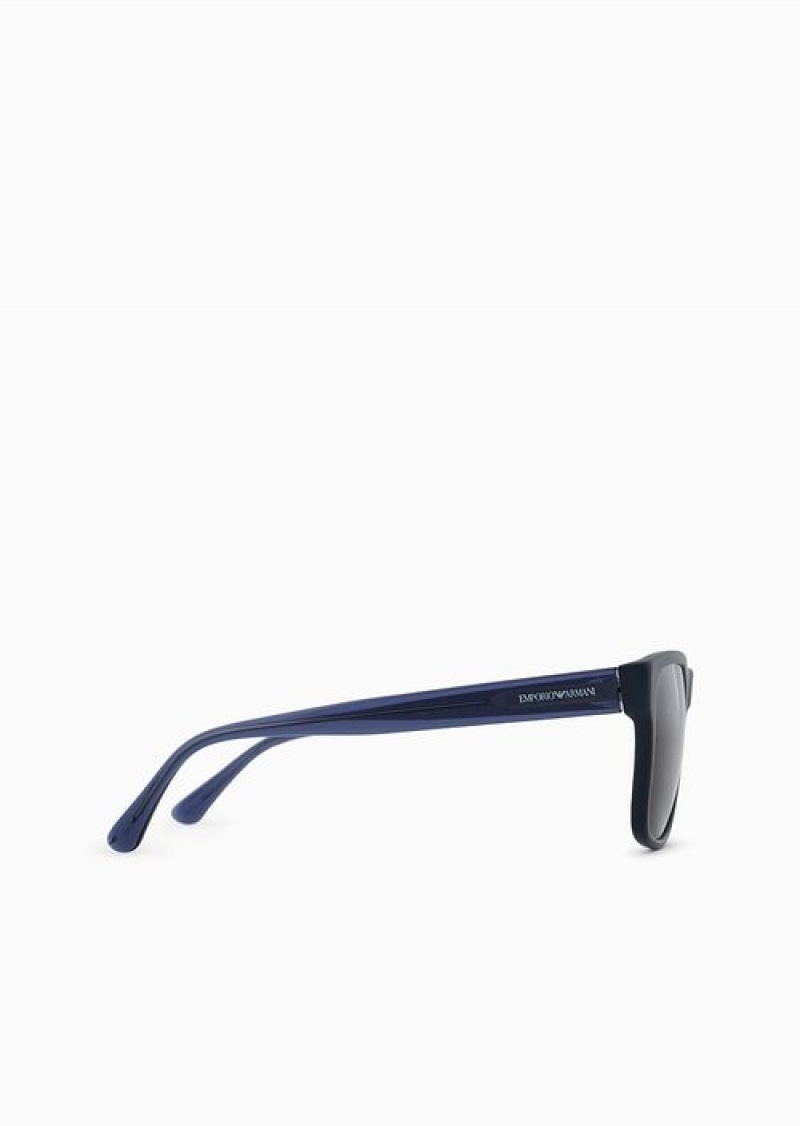 Blue Emporio Armani Men’s Pillow Sunglasses | EA-SN59465