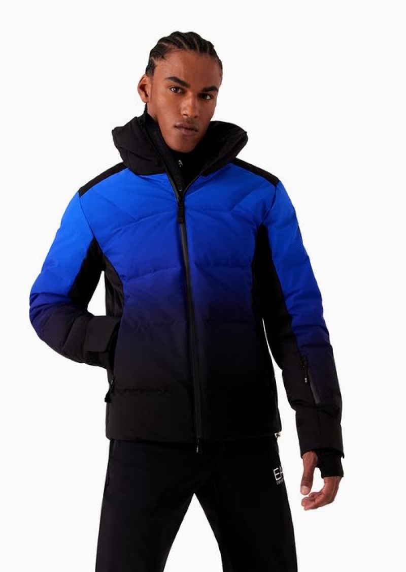 Blue Emporio Armani Technical-fabric Ski Jacket In Protectum7 Technical Fabric | EA7-SN59799