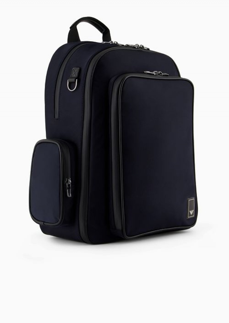 Blue Emporio Armani Travel Essentials Nylon Backpack | EA-SN59025