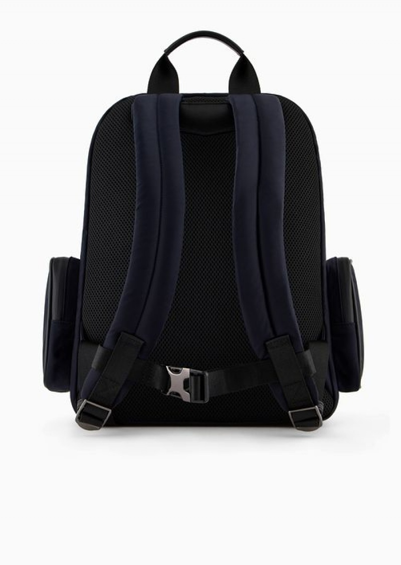 Blue Emporio Armani Travel Essentials Nylon Backpack | EA-SN59025