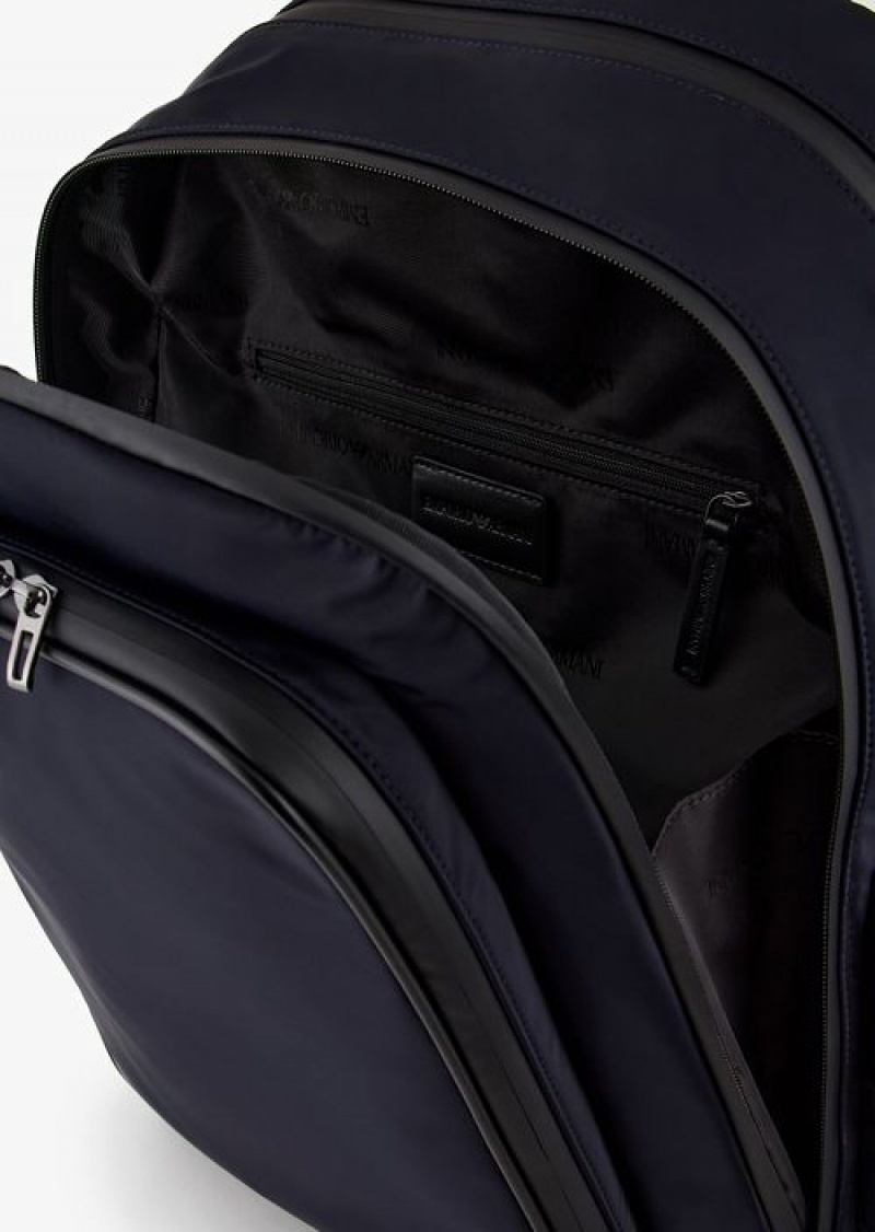 Blue Emporio Armani Travel Essentials Nylon Backpack | EA-SN59025