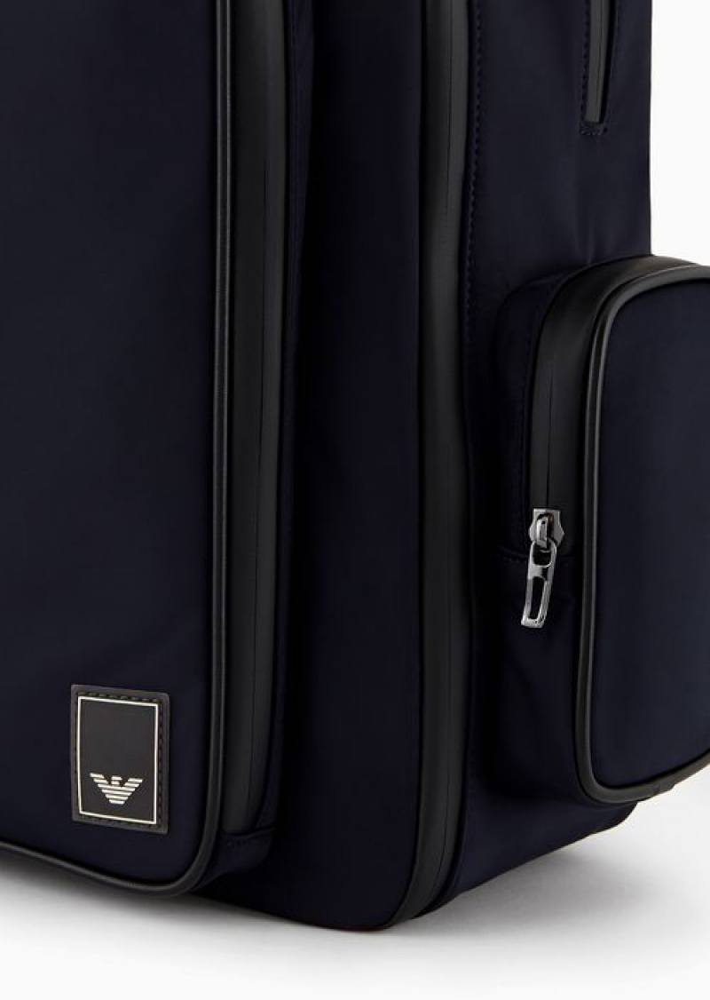 Blue Emporio Armani Travel Essentials Nylon Backpack | EA-SN59025