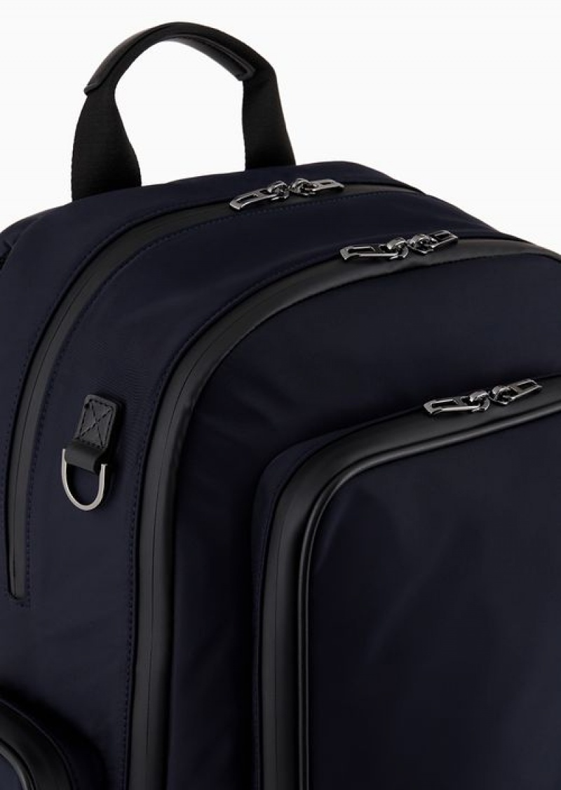 Blue Emporio Armani Travel Essentials Nylon Backpack | EA-SN59025