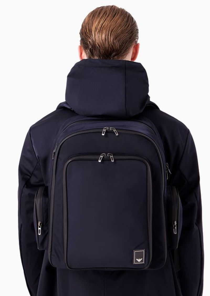 Blue Emporio Armani Travel Essentials Nylon Backpack | EA-SN59025