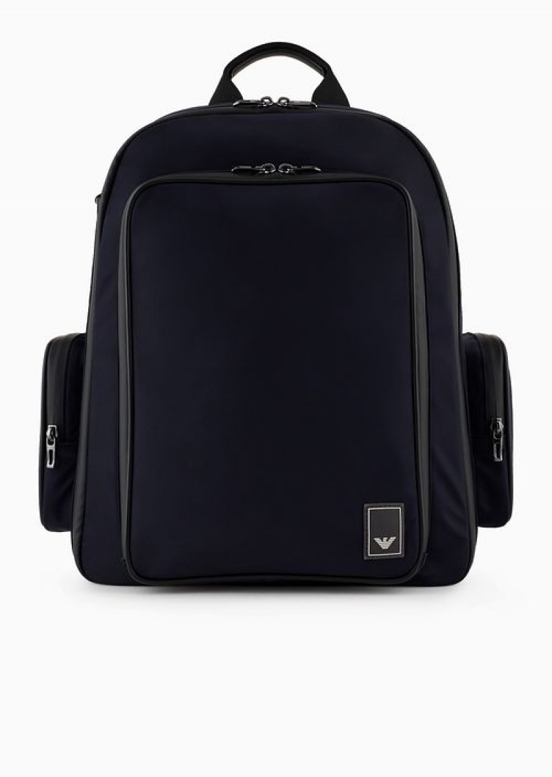 Blue Emporio Armani Travel Essentials Nylon Backpack | EA-SN59025