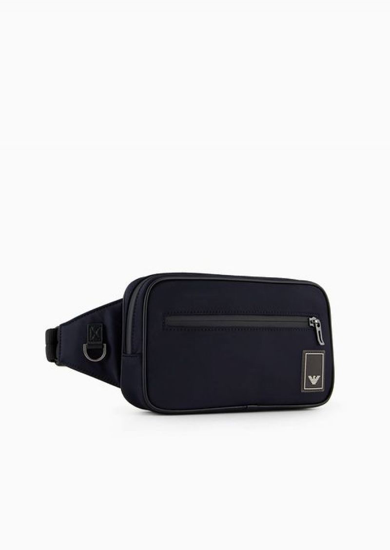 Blue Emporio Armani Travel Essentials Nylon Belt Bag | EA-SN59041