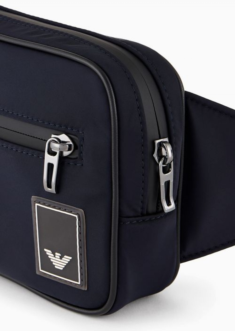 Blue Emporio Armani Travel Essentials Nylon Belt Bag | EA-SN59041