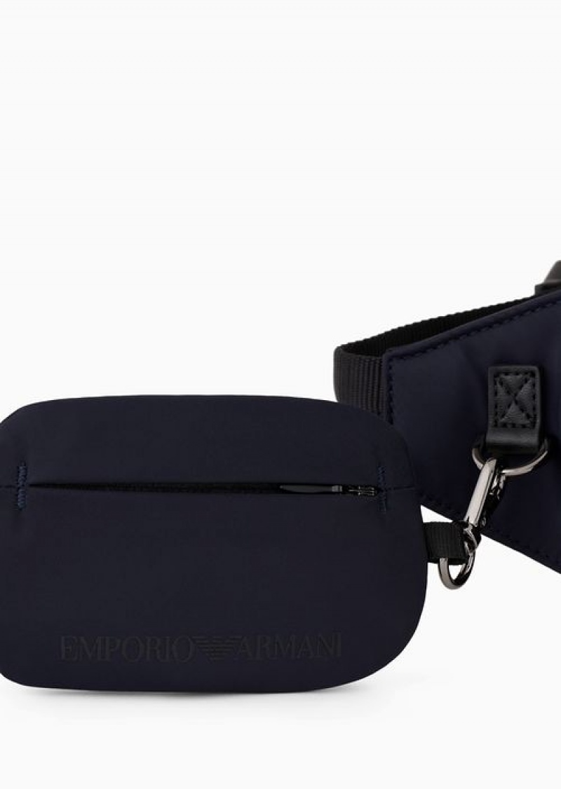 Blue Emporio Armani Travel Essentials Nylon Belt Bag | EA-SN59041