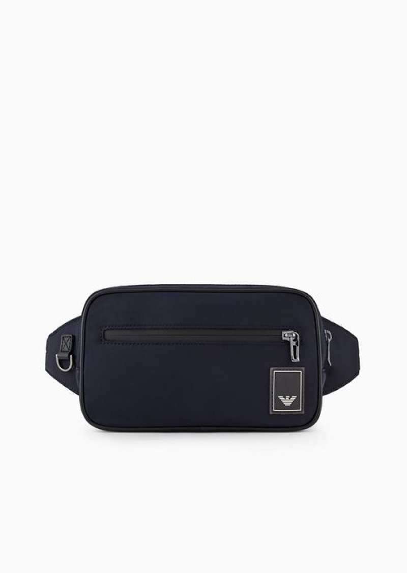 Blue Emporio Armani Travel Essentials Nylon Belt Bag | EA-SN59041