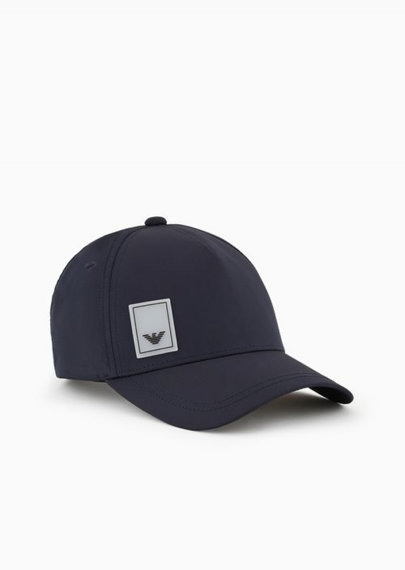 Blue Emporio Armani Travel Essentials Nylon Baseball Cap | EA-SN59178