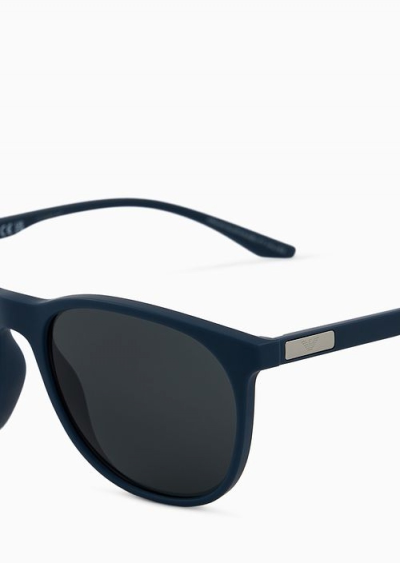 Blue Emporio Armani Women’s Panto Sunglasses | EA-SN59493