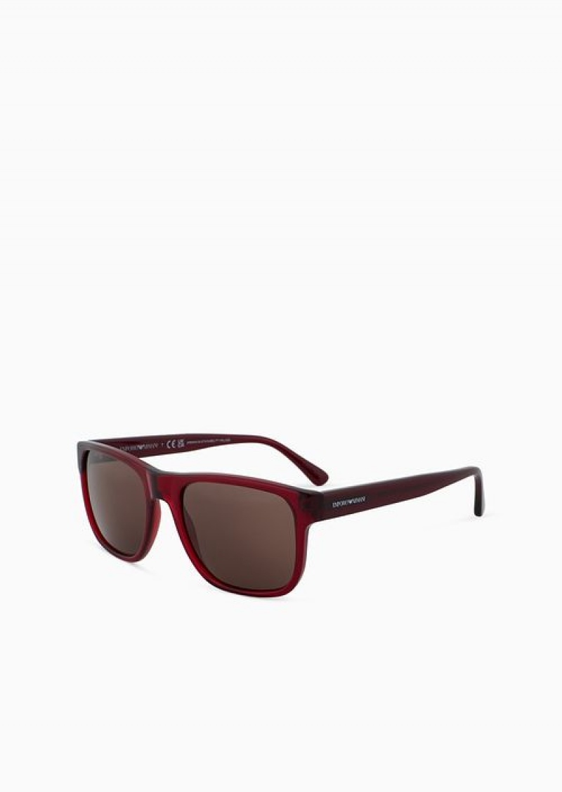 Bordeaux Emporio Armani Men’s Pillow Sunglasses | EA-SN59463