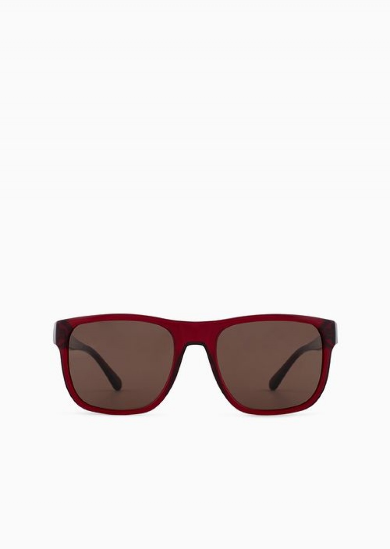 Bordeaux Emporio Armani Men’s Pillow Sunglasses | EA-SN59463