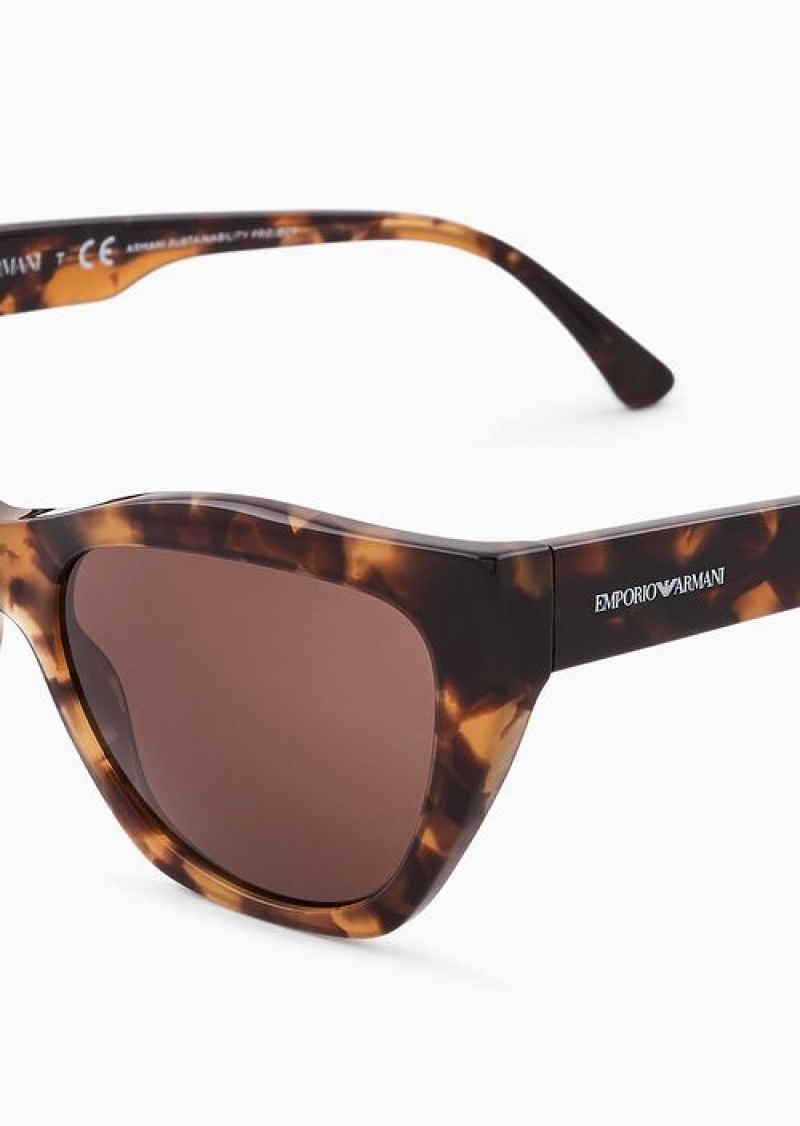 Brown Emporio Armani Women’s Cat-eye Sunglasses | EA-SN57715