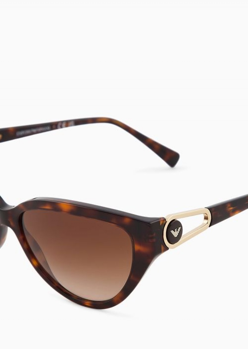 Brown Emporio Armani Women’s Cat-eye Sunglasses | EA-SN57768