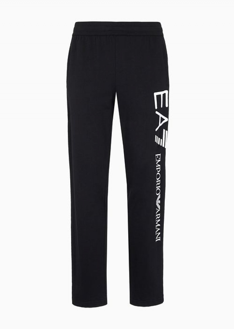 Deep Black Emporio Armani Cotton Logo Series Joggers | EA7-SN59837