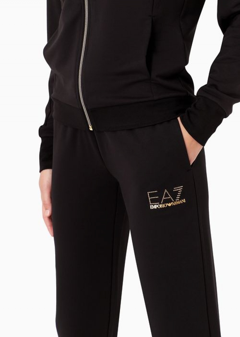 Deep Black Emporio Armani Viscose-blend Evolution Tracksuit | EA7-SN59613