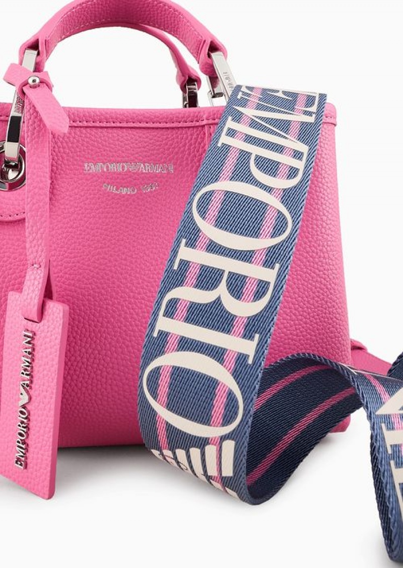 Fuchsia Emporio Armani Deer-print Myea Mini Bag | EA-SN57283