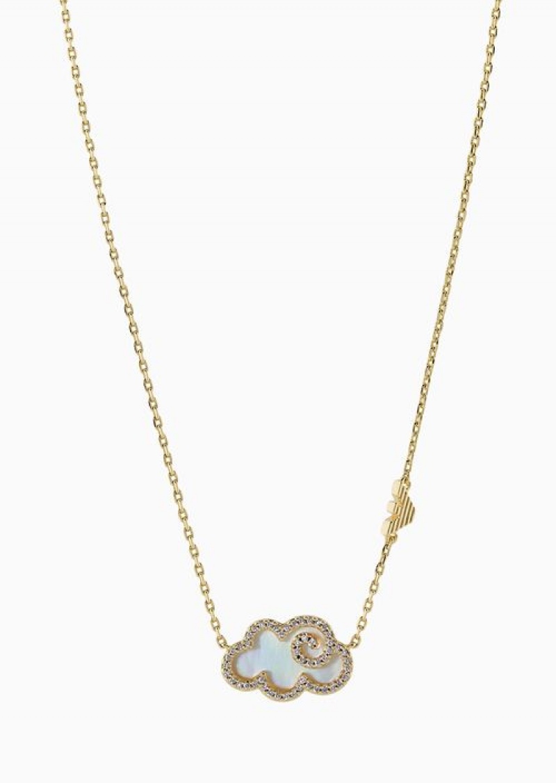 Gold Emporio Armani Gold-tone Brass Pendant Necklace Lunar New Year | EA-SN57545