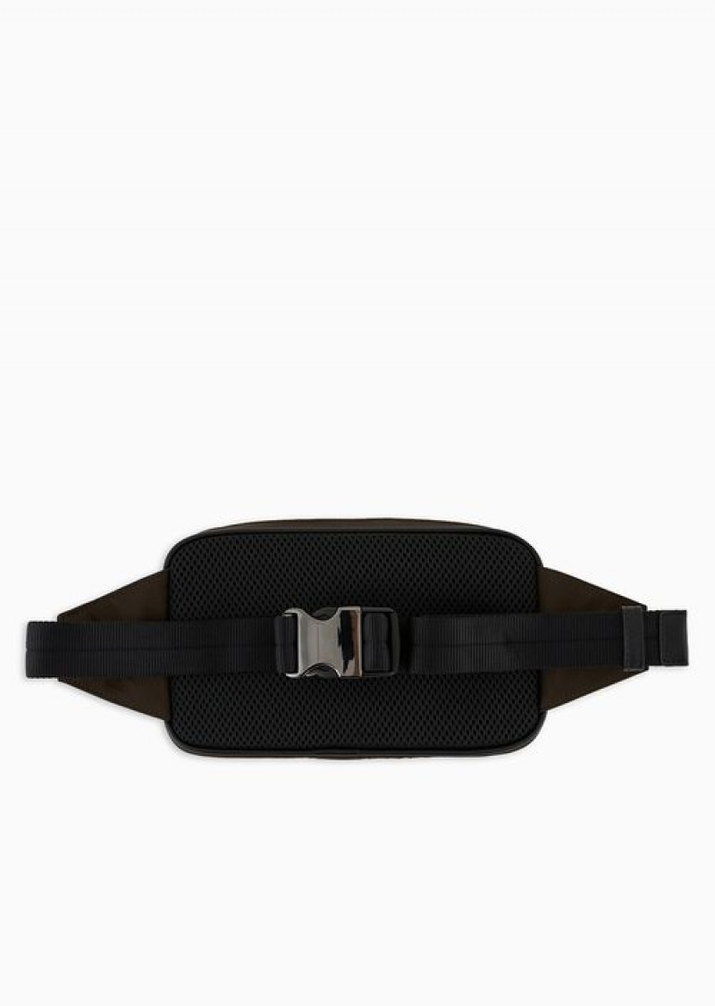 Green Emporio Armani Travel Essentials Nylon Belt Bag | EA-SN59040