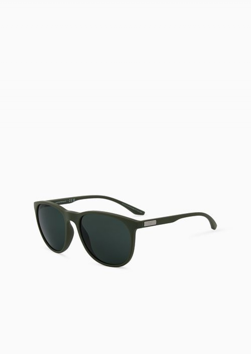 Green Emporio Armani Women’s Panto Sunglasses | EA-SN59492