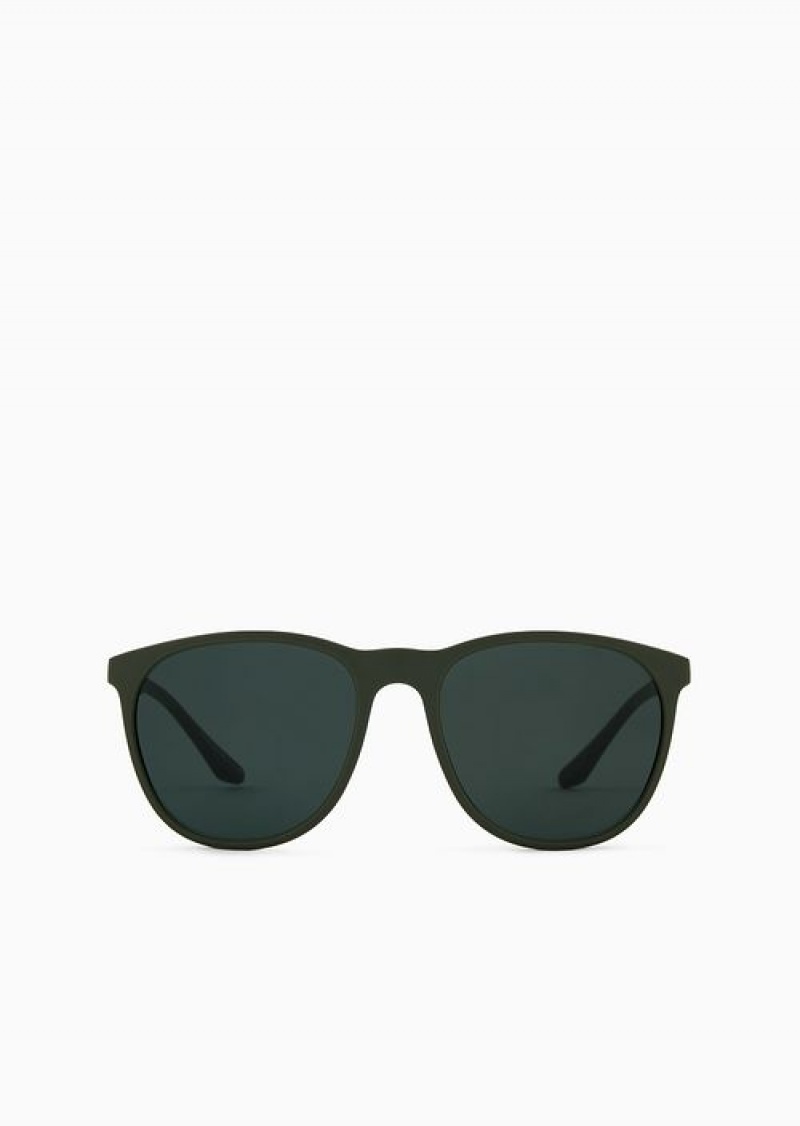 Green Emporio Armani Women’s Panto Sunglasses | EA-SN59492