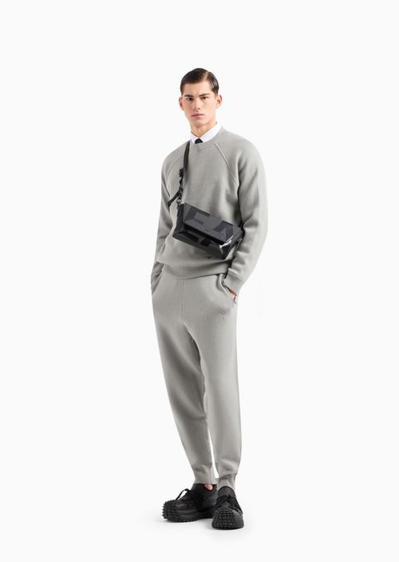 Grey Emporio Armani Casual Pants | EA-SN58397