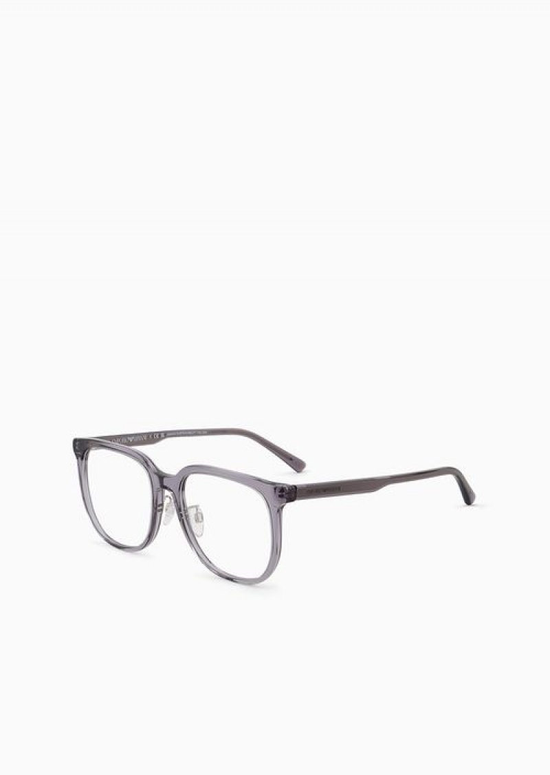 Grey Emporio Armani Men’s Pillow Glasses | EA-SN59376