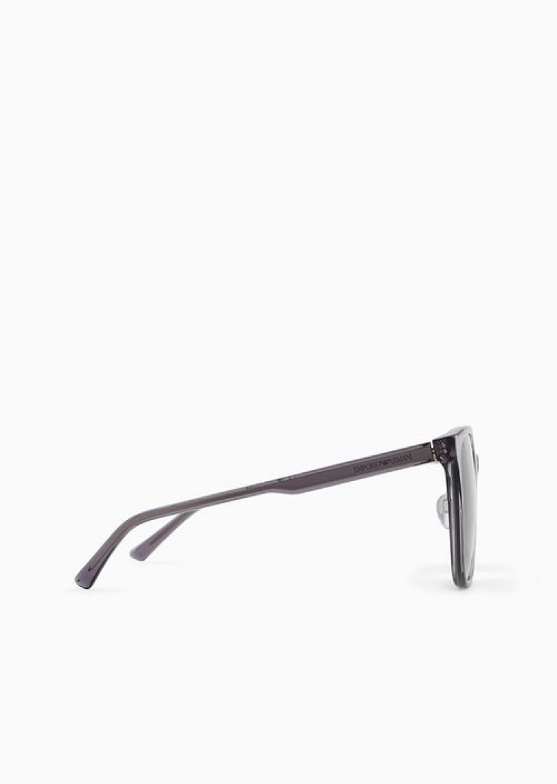 Grey Emporio Armani Men’s Pillow Glasses | EA-SN59452