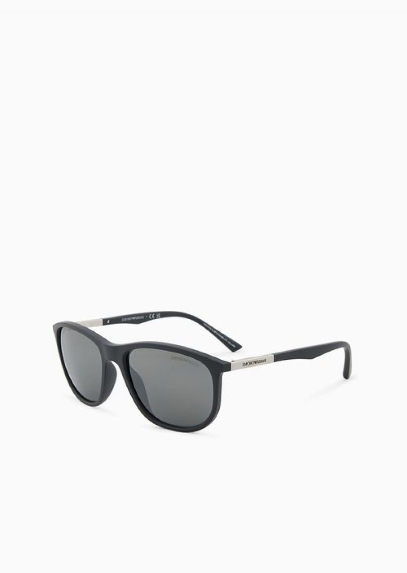 Grey Emporio Armani Men’s Pillow Sunglasses | EA-SN59450